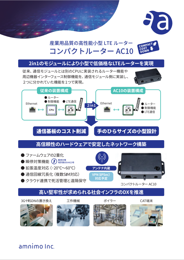 コンパクトルーター(屋内版)AC10